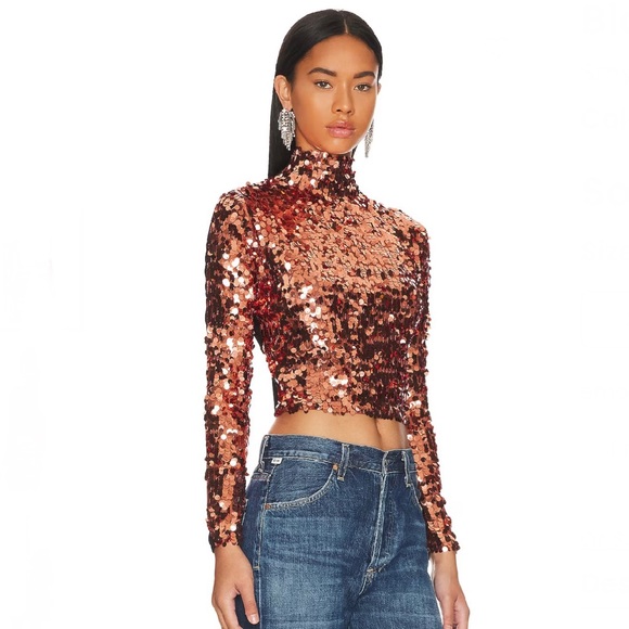 SMYTHE REVOLVE SEQUIN CROP TOP - Picture 5 of 15